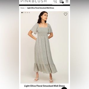 Pinkblush Smocked Dress Small